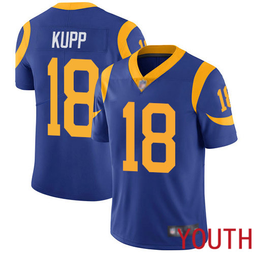Los Angeles Rams Limited Royal Blue Youth Cooper Kupp Alternate Jersey NFL Football #18 Vapor Untouchable